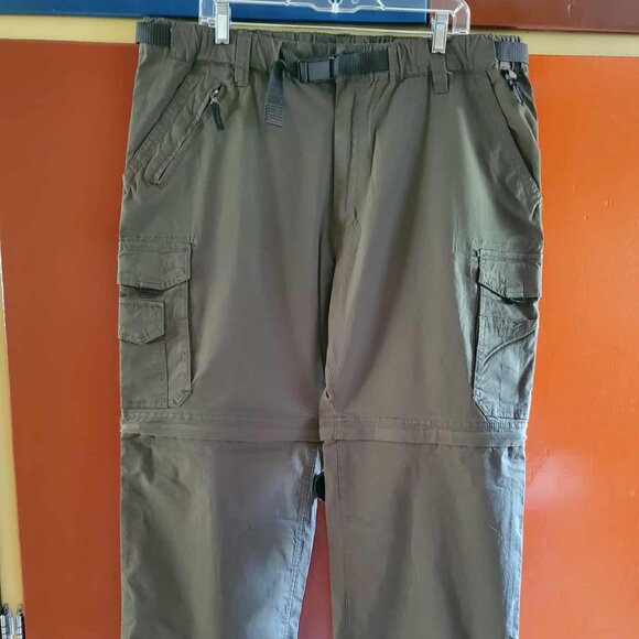 NEW Men's Cargo Convertible Pant (Green) - Picture 4 of 12